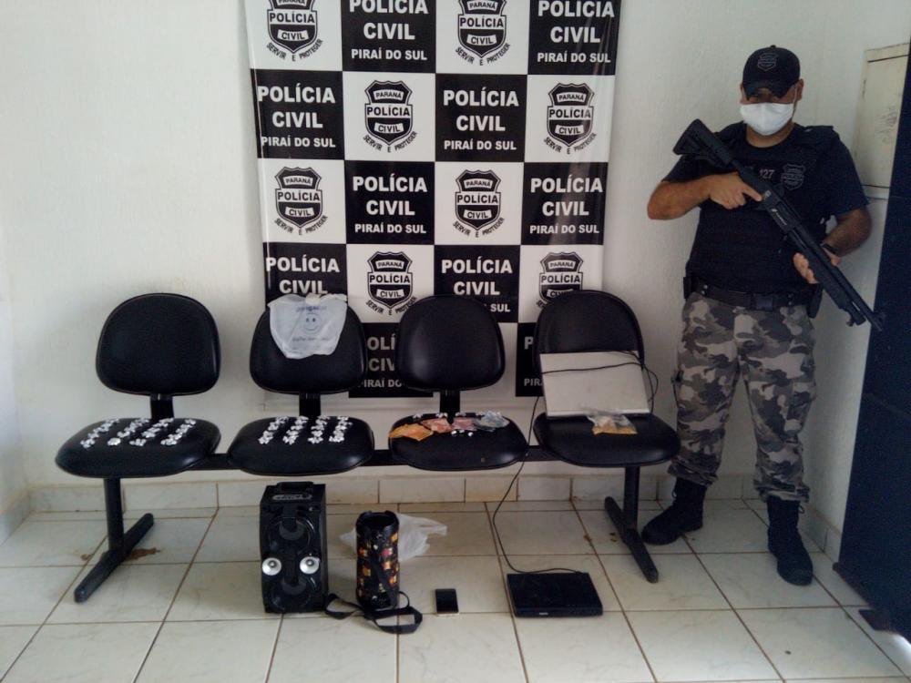 Preso traficante no Bairro NSª Aparecida em Piraí do Sul